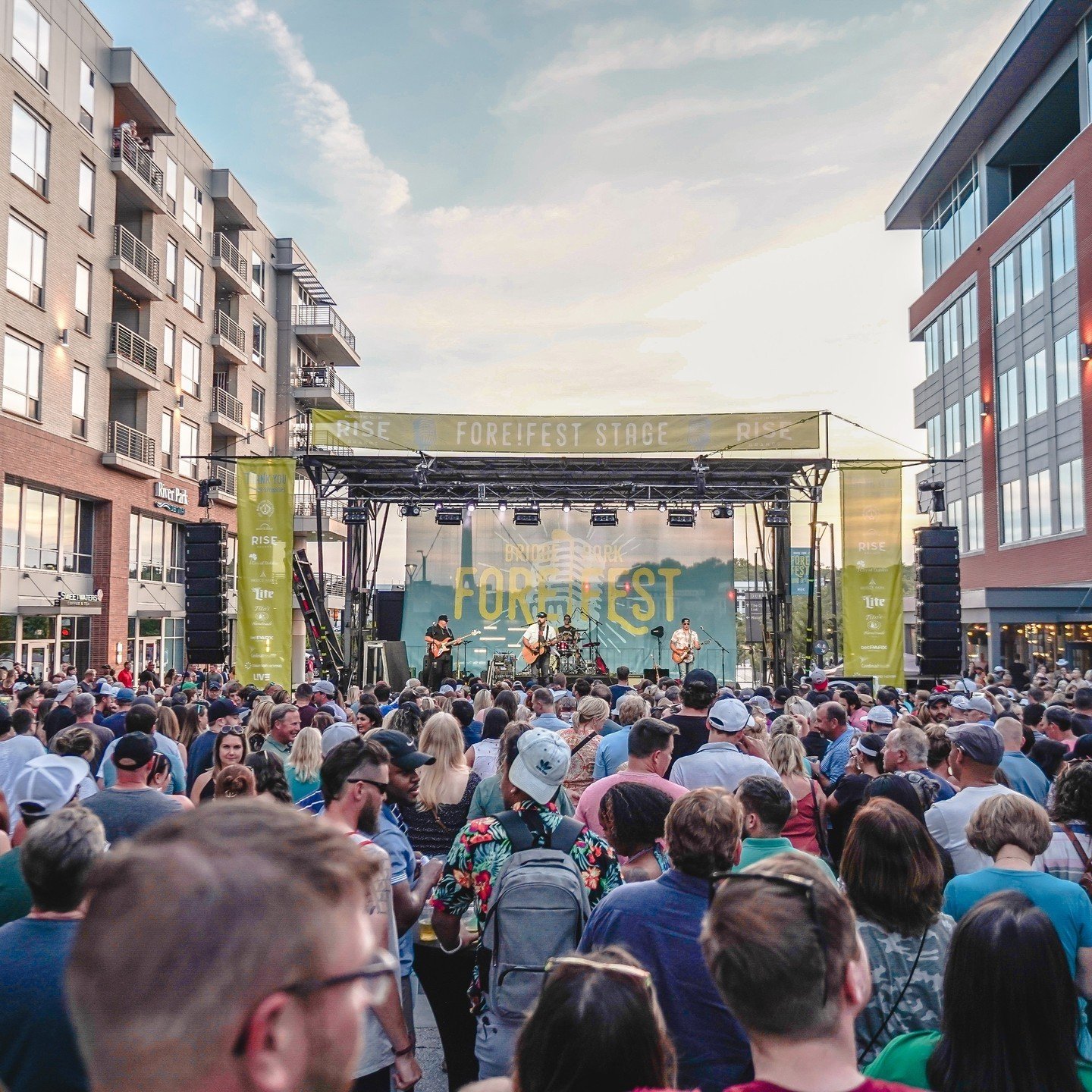 The party of the summer is back at #atbridgepark after @memorialgolf. 

@forefest brought to you by @risebrands is returning on June 7 and 8 from 5-10pm with even more music, dancing, DORA drinks and local vendors. 🎶