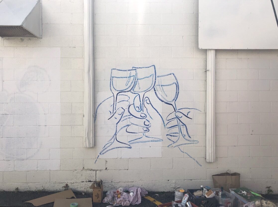  Temporary mural for Attimo Winery  Denver, CO  2019 