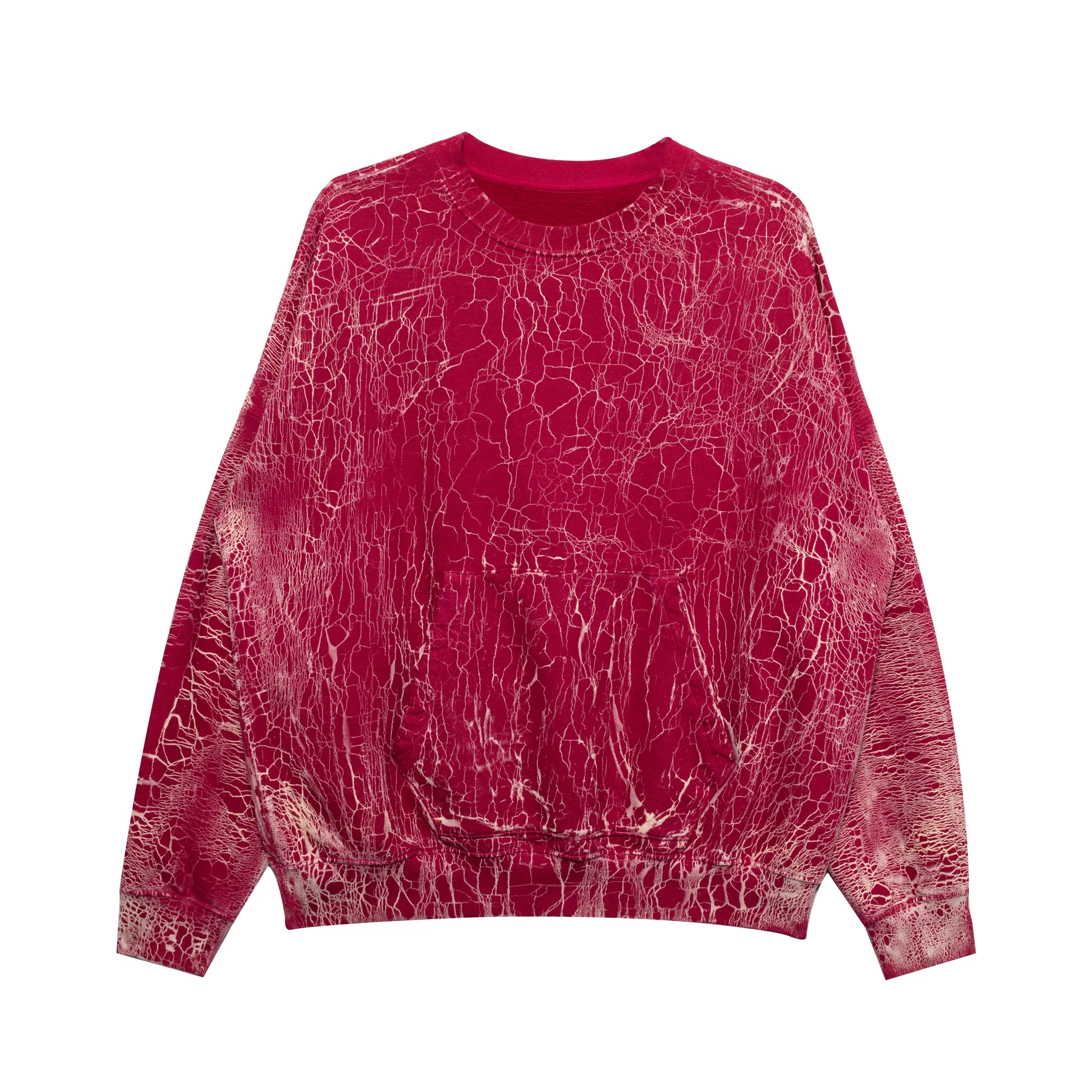 Mud Crack Sweatshirt  / Red