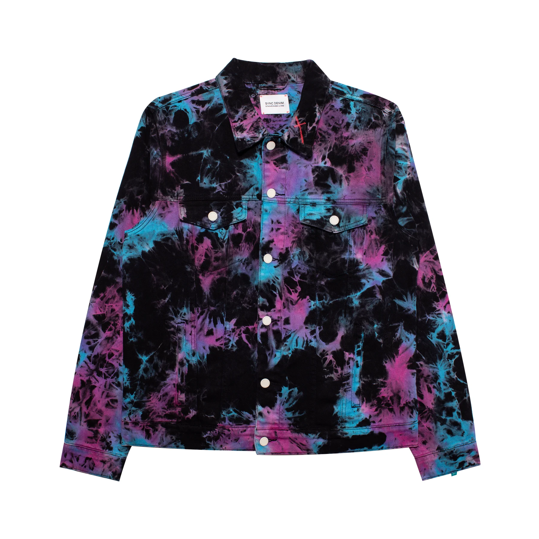 Tie Dye Trucker Jacket / Black Universe
