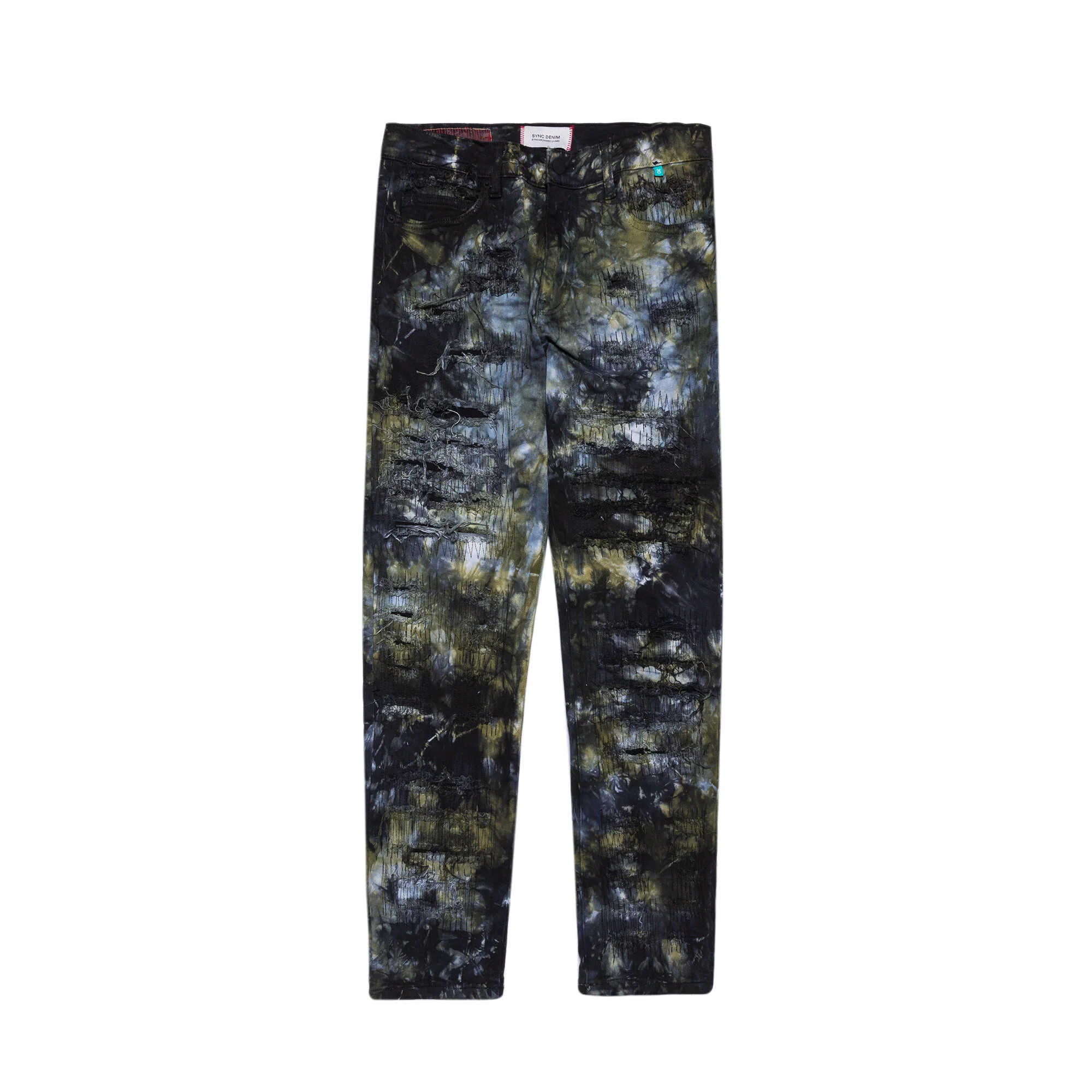 GREEN CRYSTAL CAMO DENIM A4
