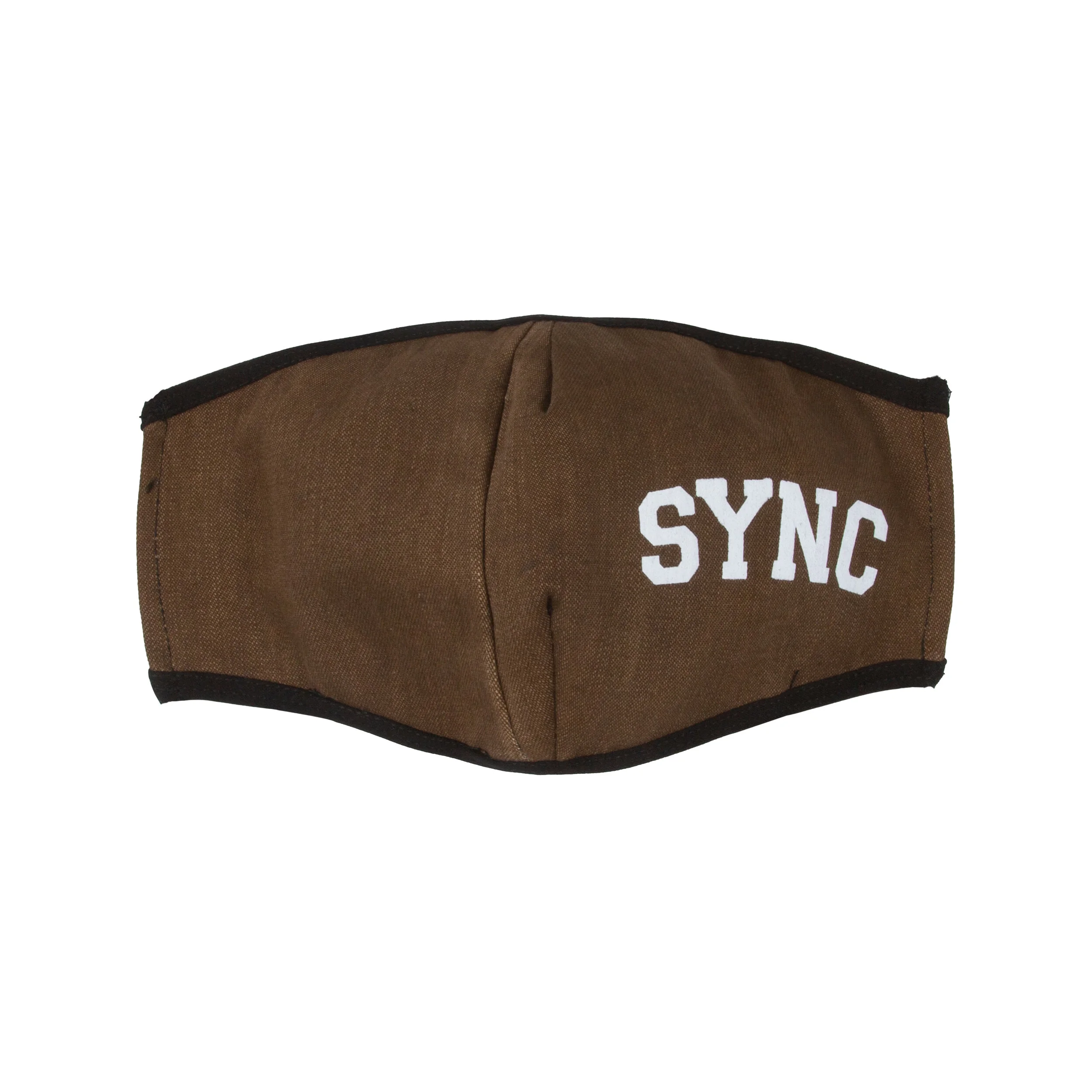 DENIM MASK IN COFFEE BROWN