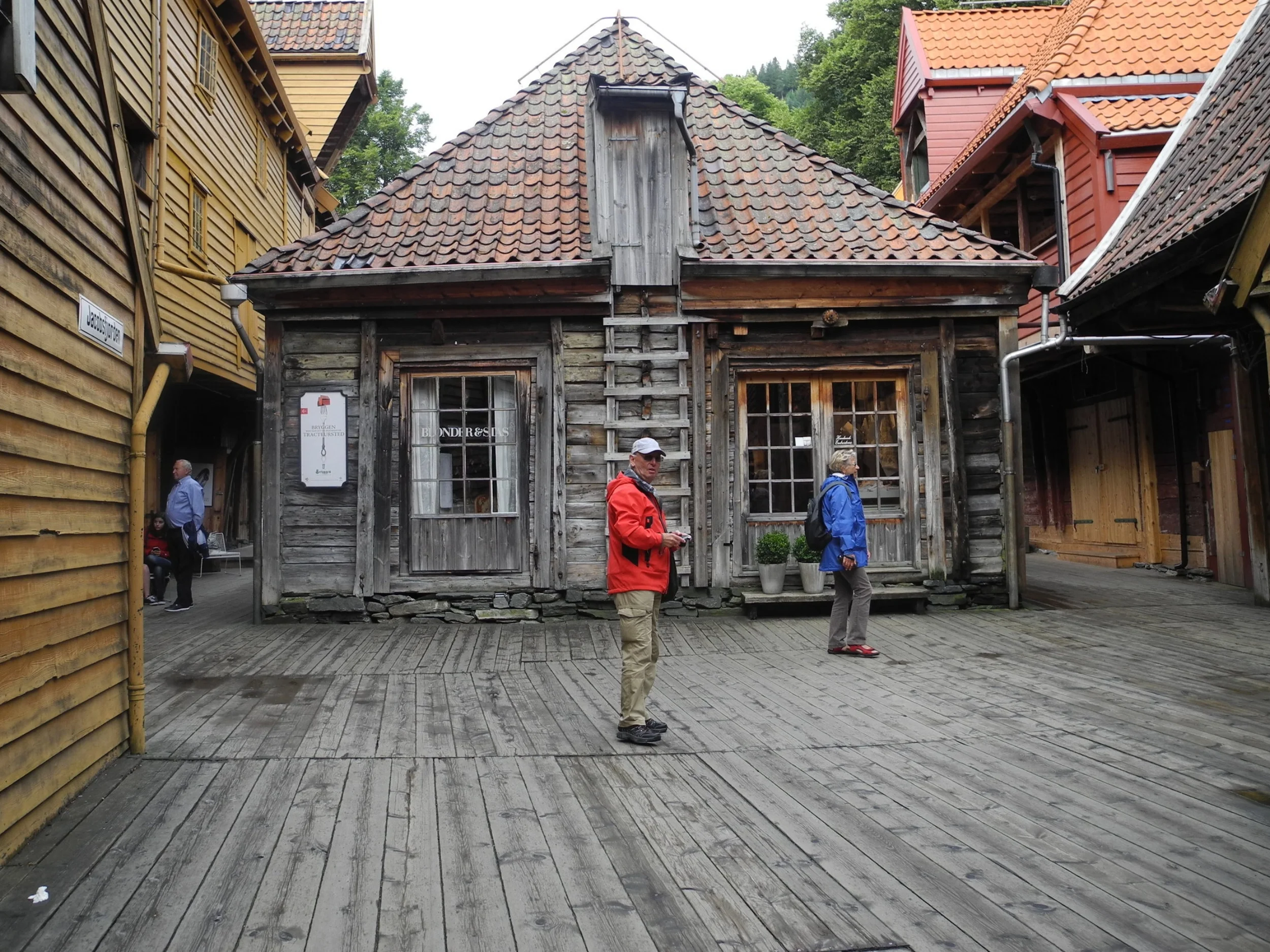 A side street in Bryggen, the old wharf of Bergen