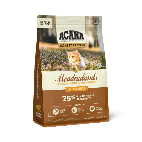 ACANA Highest Protein Cat Meadowlands Front Right 4lb USA.png