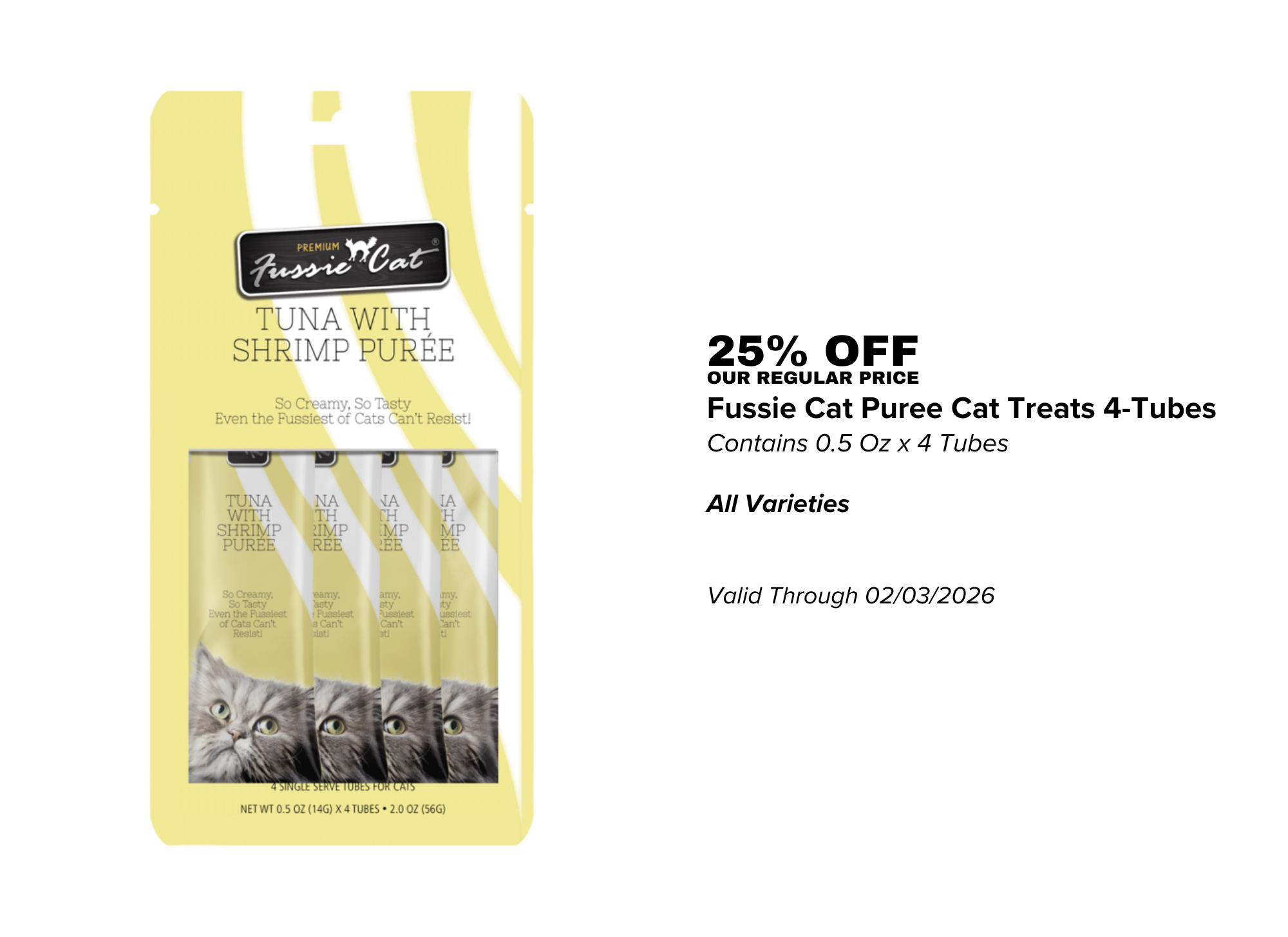 Fussie Cat Puree Cat Treats 4ct - 01.07.26.png