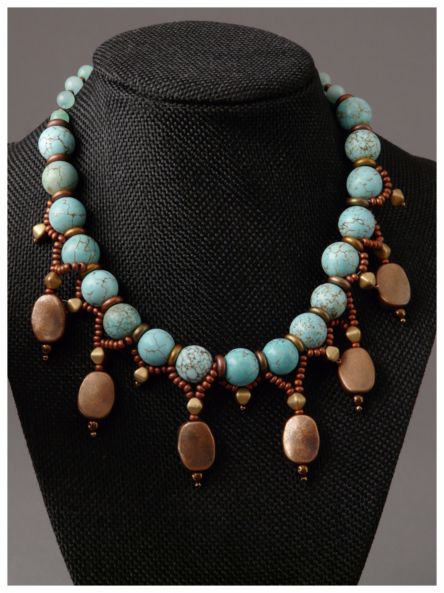Turquoise Copper Drop Necklace