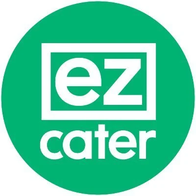 EZ Cater logo with white text inside a green circle.