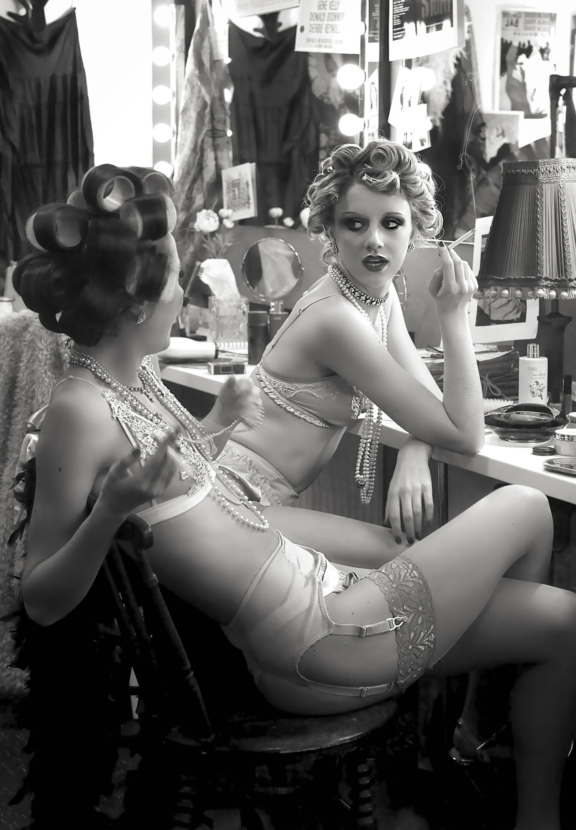 From the exhibition 'CHORINE' Claudia and Fran chatting