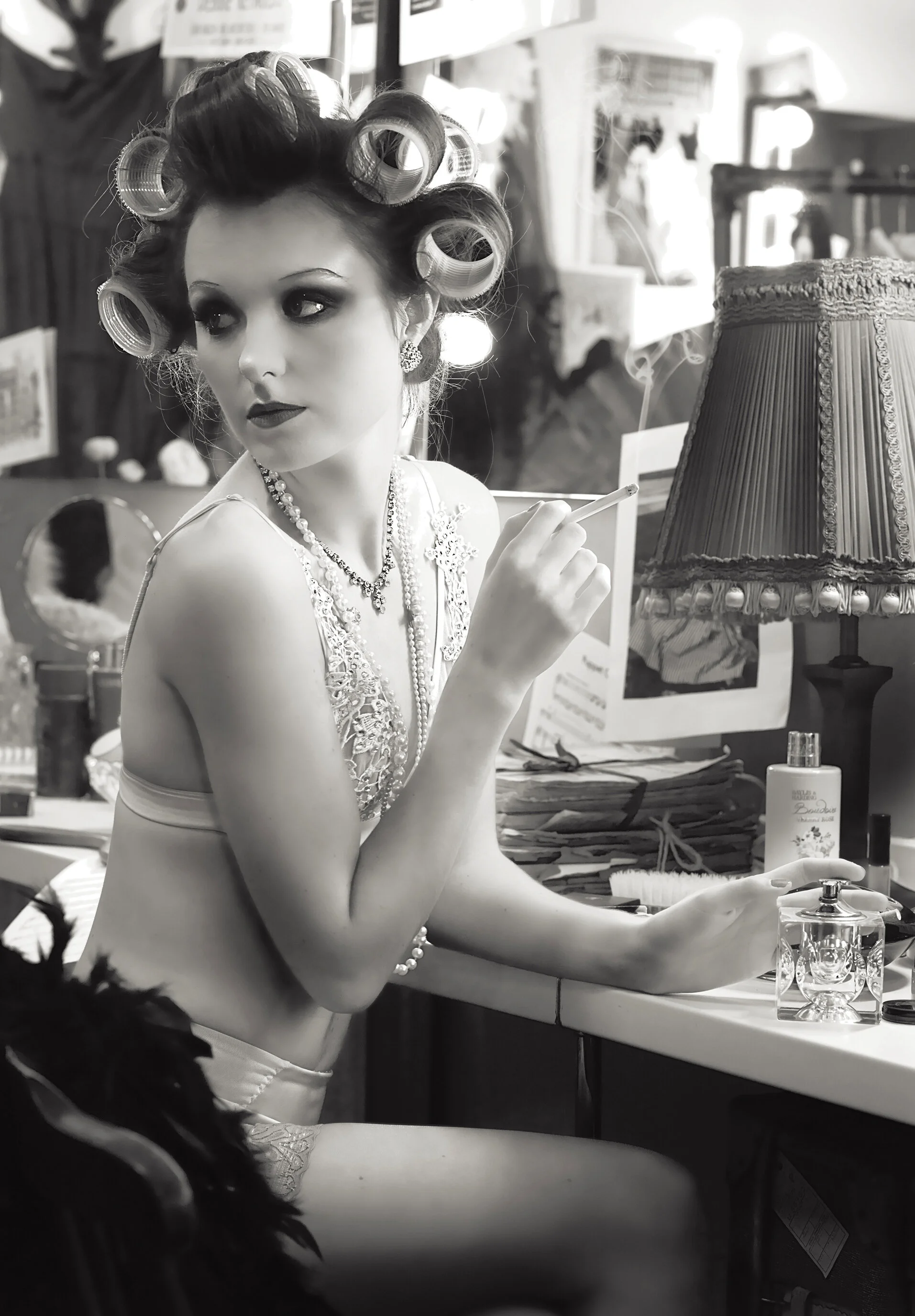 From the exhibition 'CHORINE' Claudia smoking