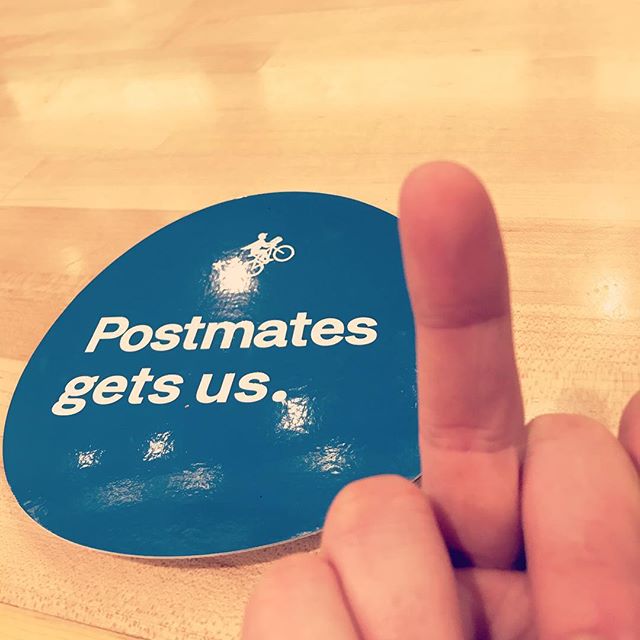 Actually #postmatesdelivery, if you got us, you&rsquo;d leave a tip option for the restaurant staff, who wrap your to-go orders in what feels like an endless delivery vortex. #serverproblems