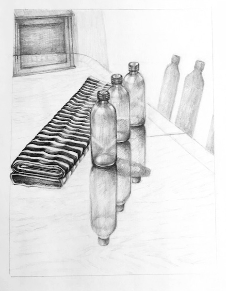 Three sisters. Same but different. Pencil drawing, 1,2 December 2018.