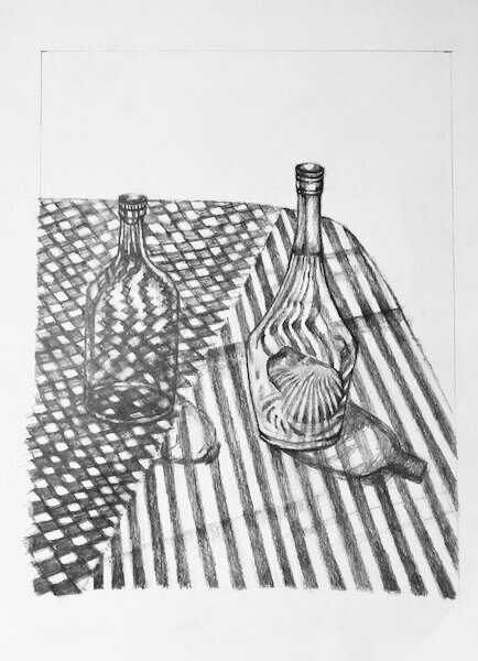 Divided. Pencil drawing, 13 January 2019.