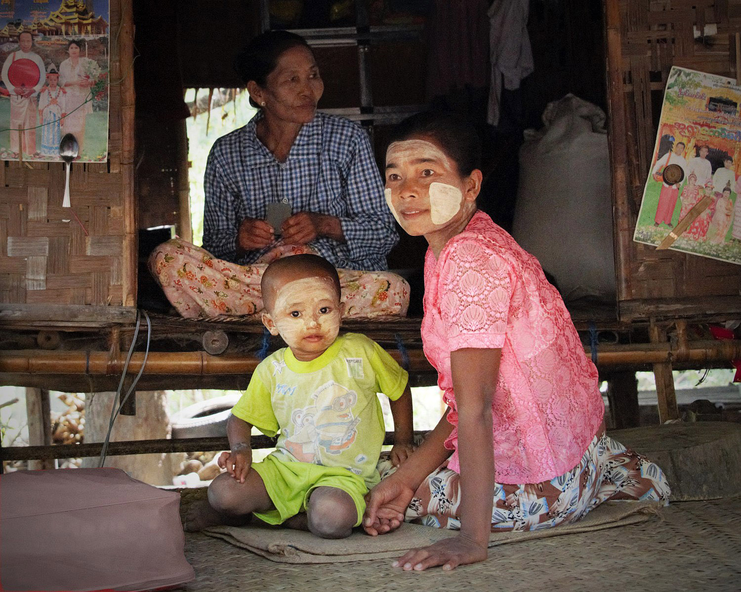 Village family, Bagan, Myanmar