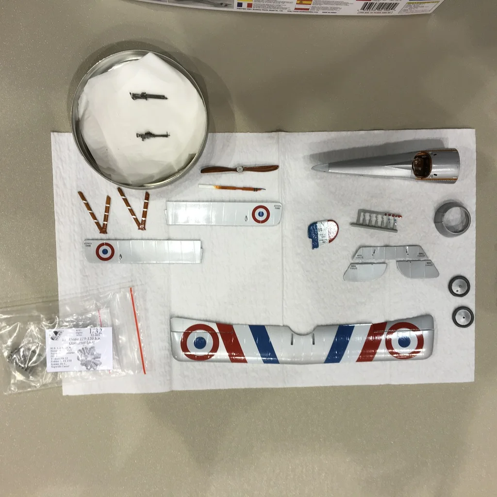 Academy Nieuport 17 in-progress 1/32 scale. Photo 2 of 2.