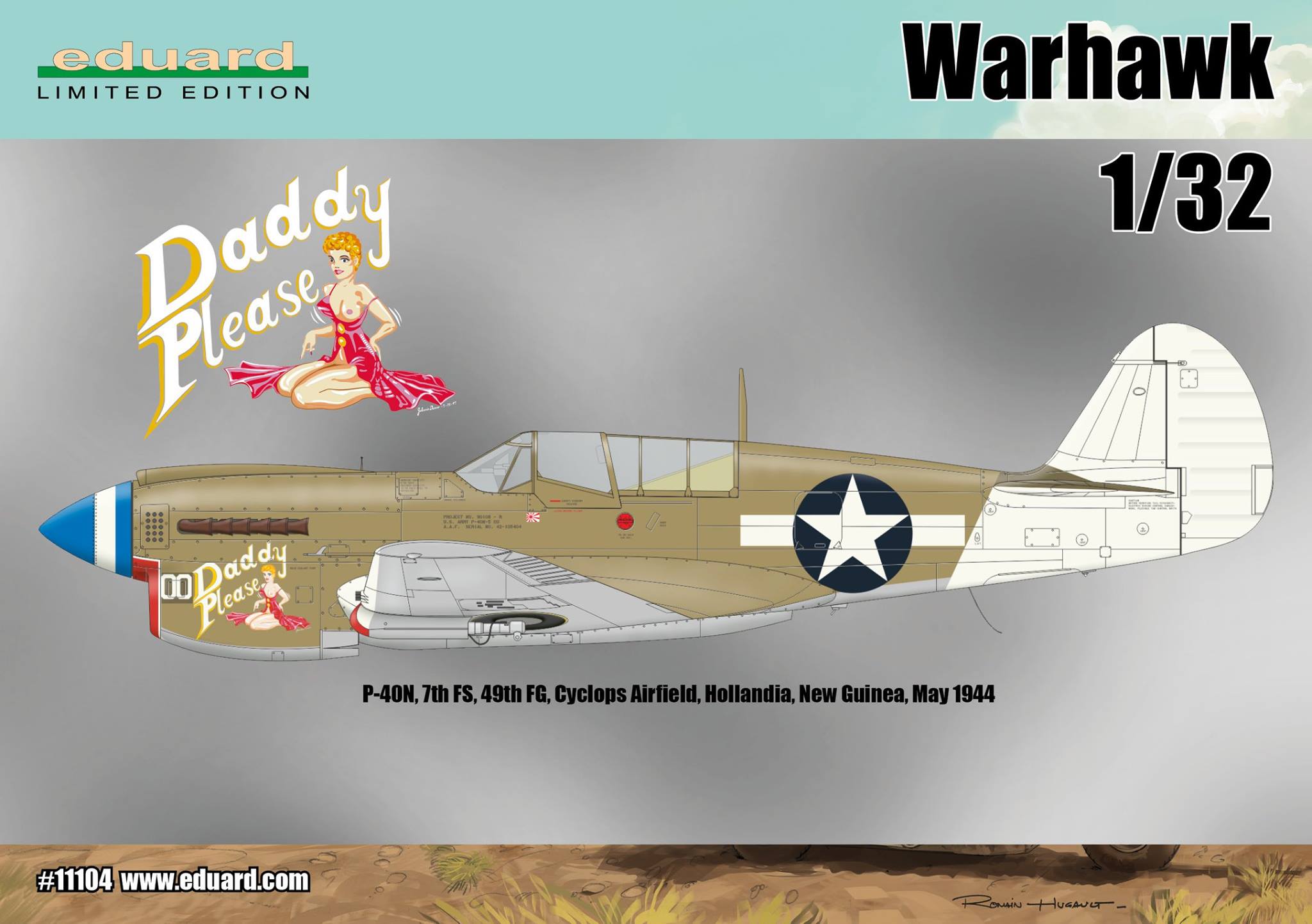 Eduard 1/32 P-40N Warhawk PE Interior Set #32962 for Trumpeter kit 