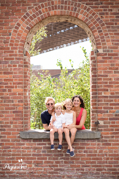 Family Framed by Brick