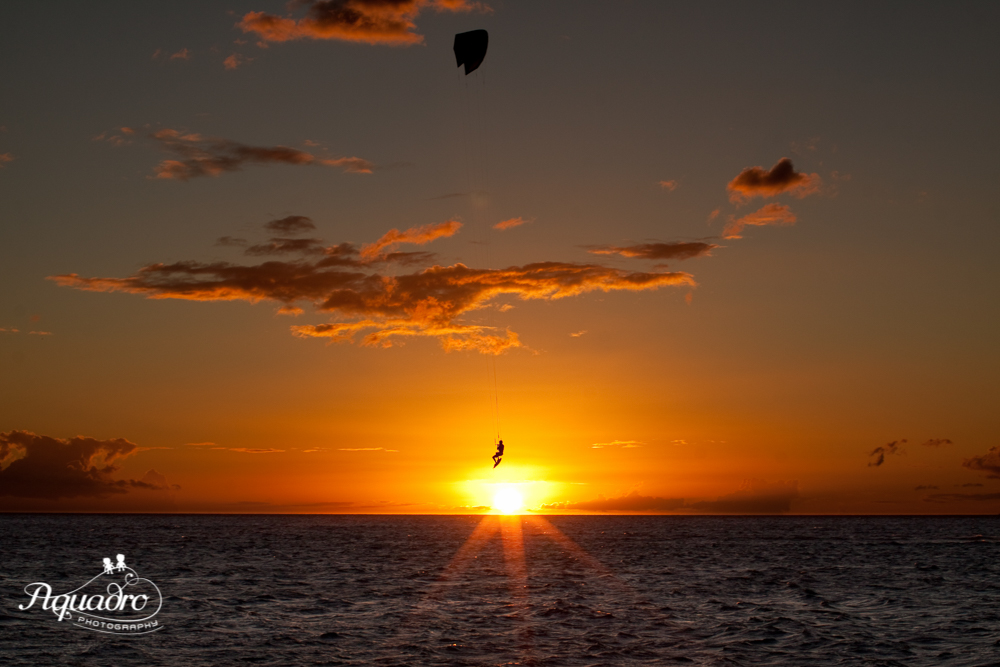 Kitesurfer at Sunset