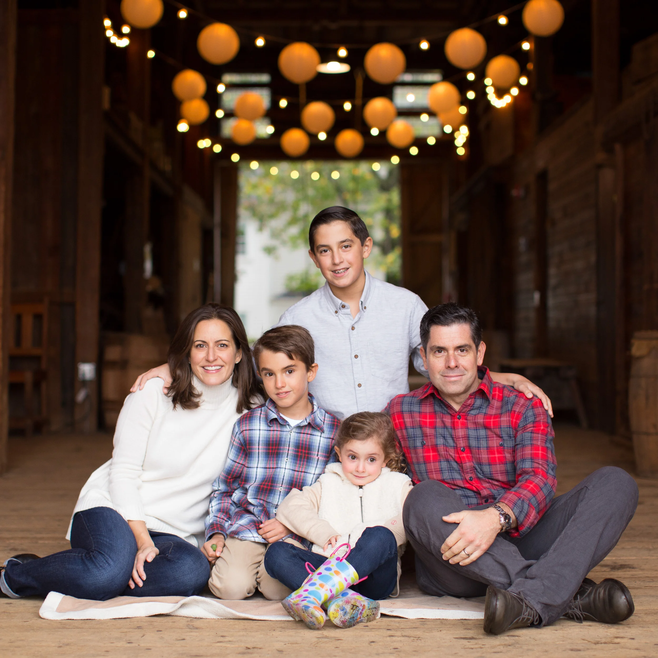 Family Photo in Barn