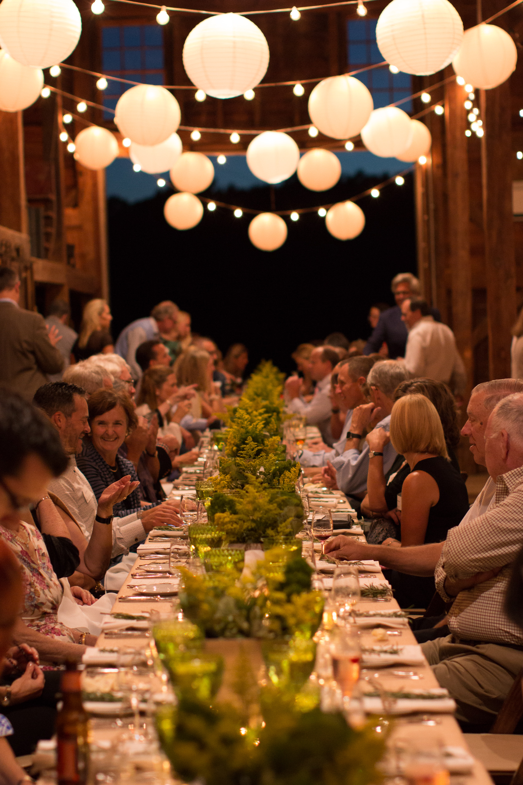 Event Dinner in Barn