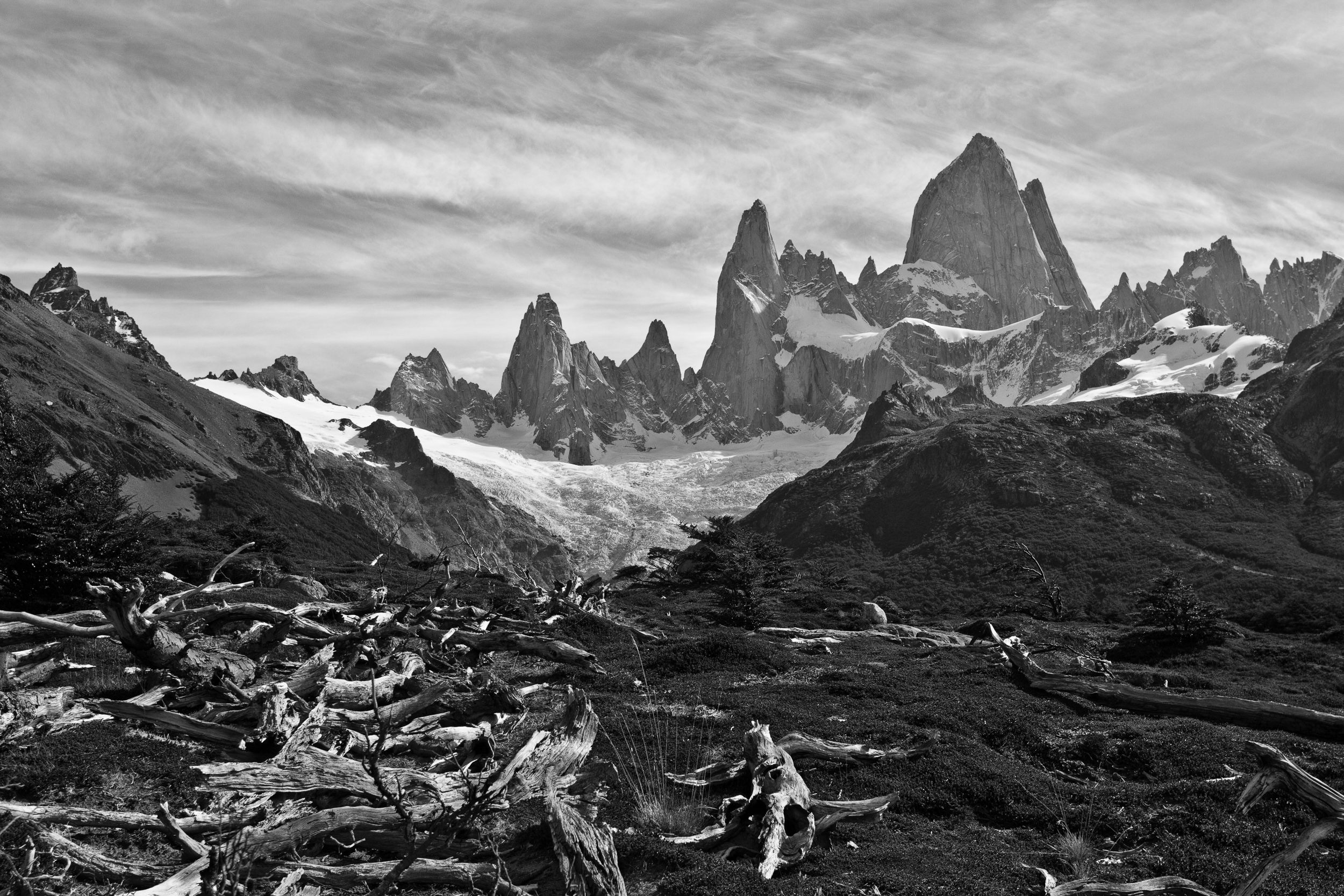 Fitz Roy in Black and White