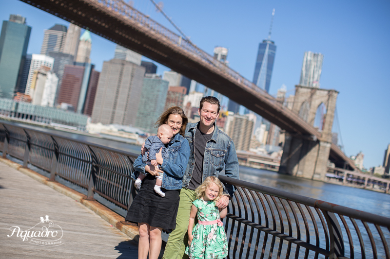 Family of Four Mini Session in Brooklyn Bridge Park