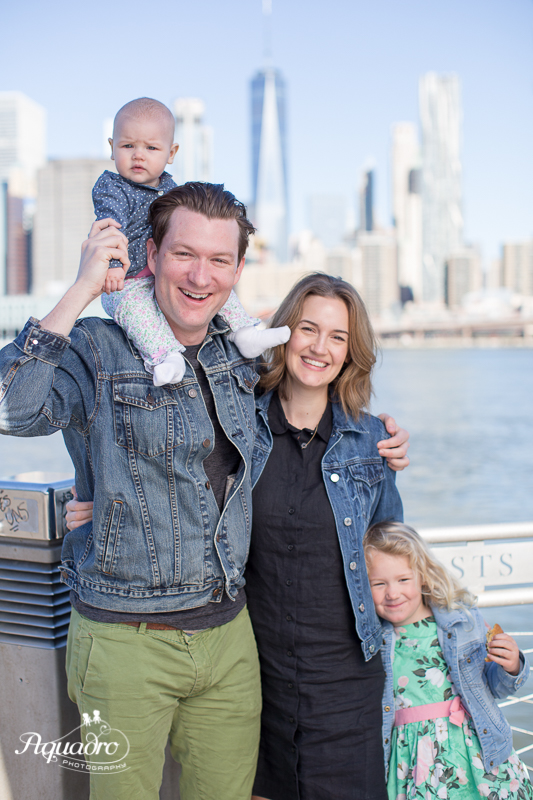 Family of Four Mini Session in Brooklyn Bridge Park