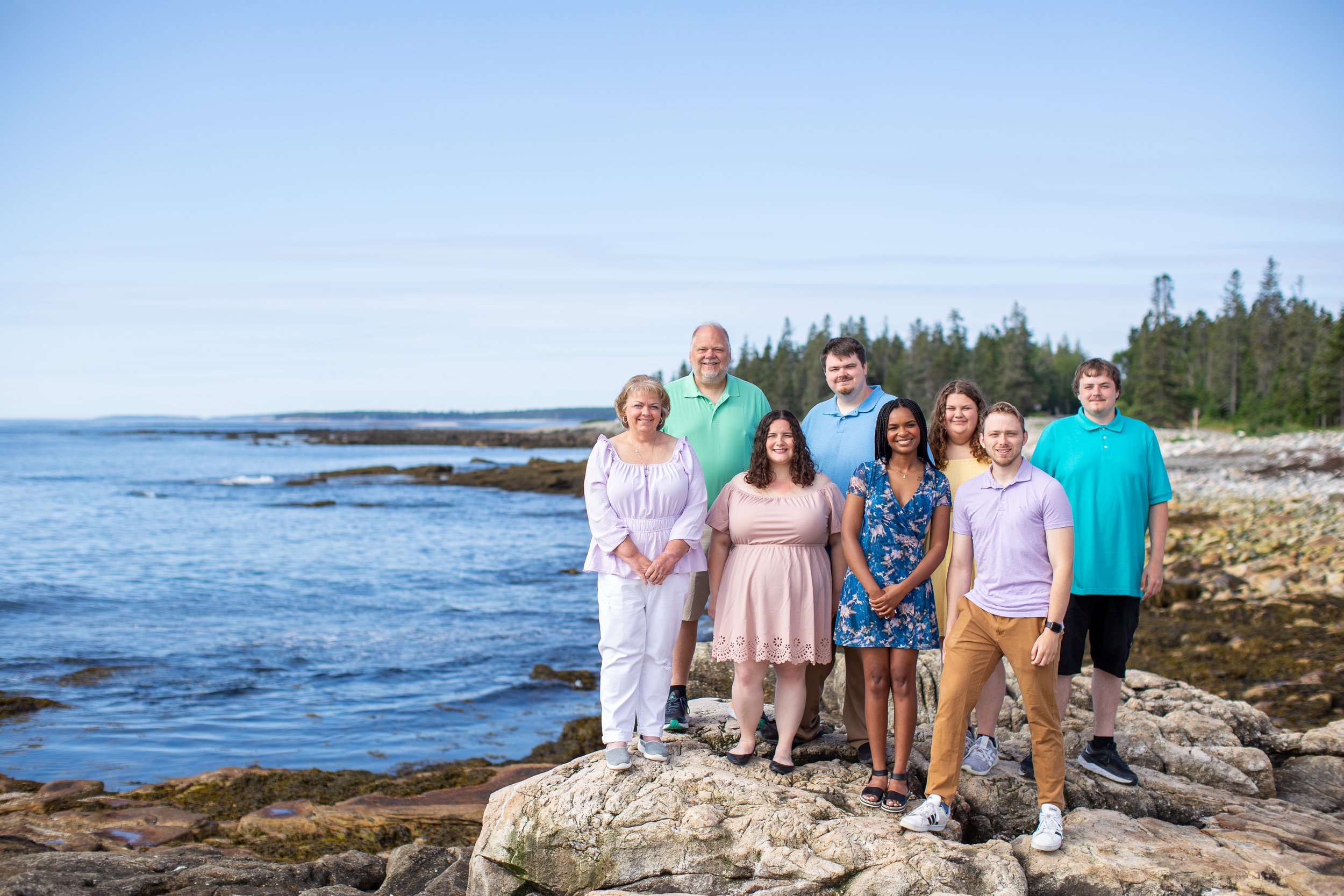 Family Photography Session on Acadia Seawall