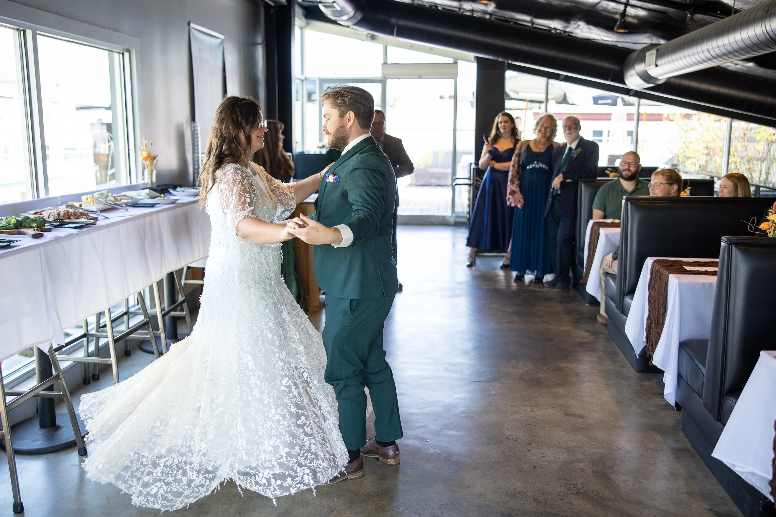 wedding reception at atlantic brewery in bar harbor maine