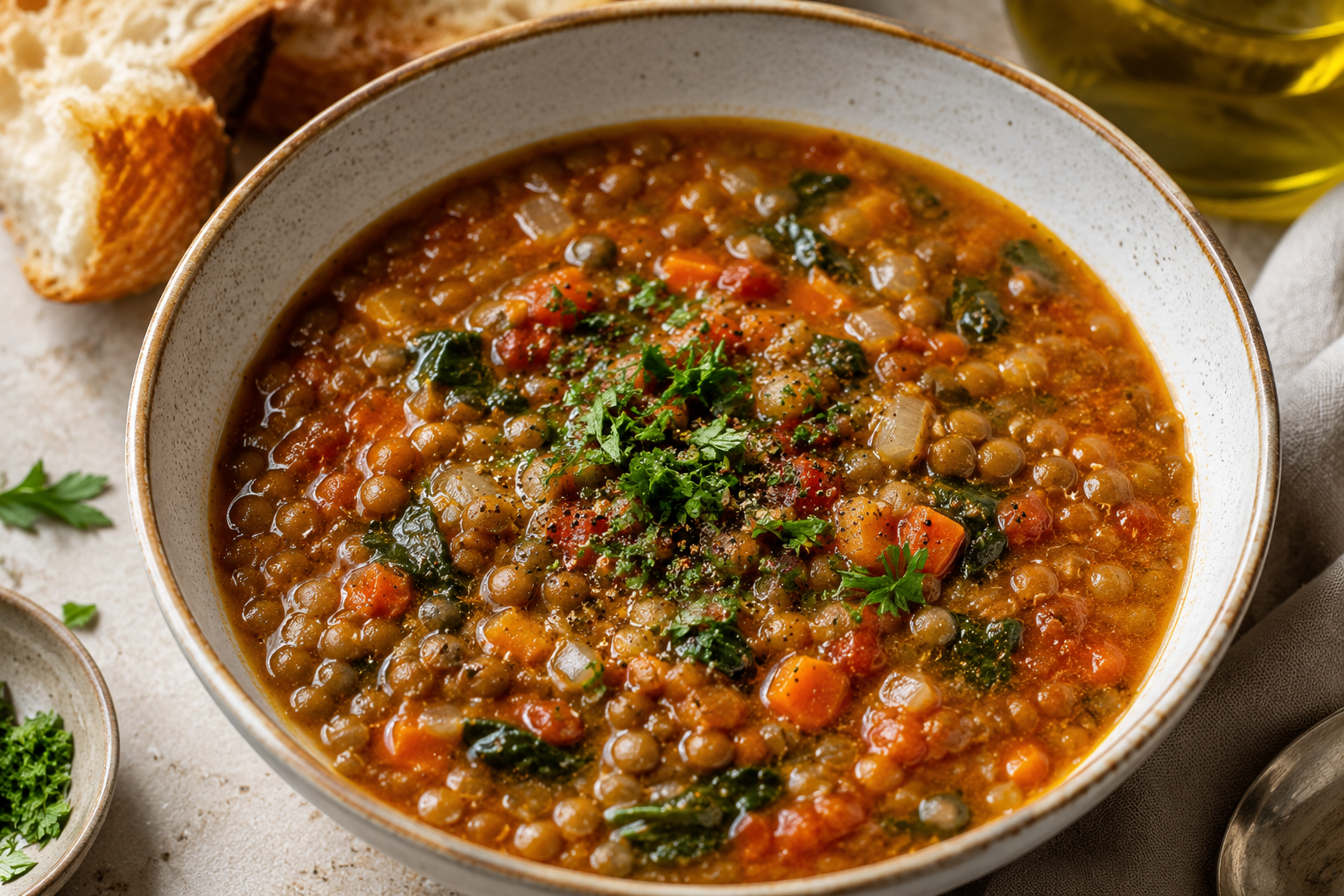 MEDITERRANEAN LENTIL SOUP (VEGAN & GLUTEN-FREE)