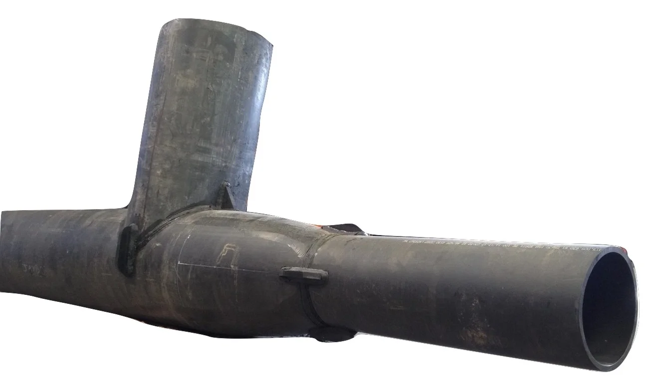 1000mm to 560mm Eccentric Reducer with an Equal Tee
