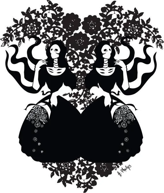 Les Fleurs du Mal. Screen print on paper.
