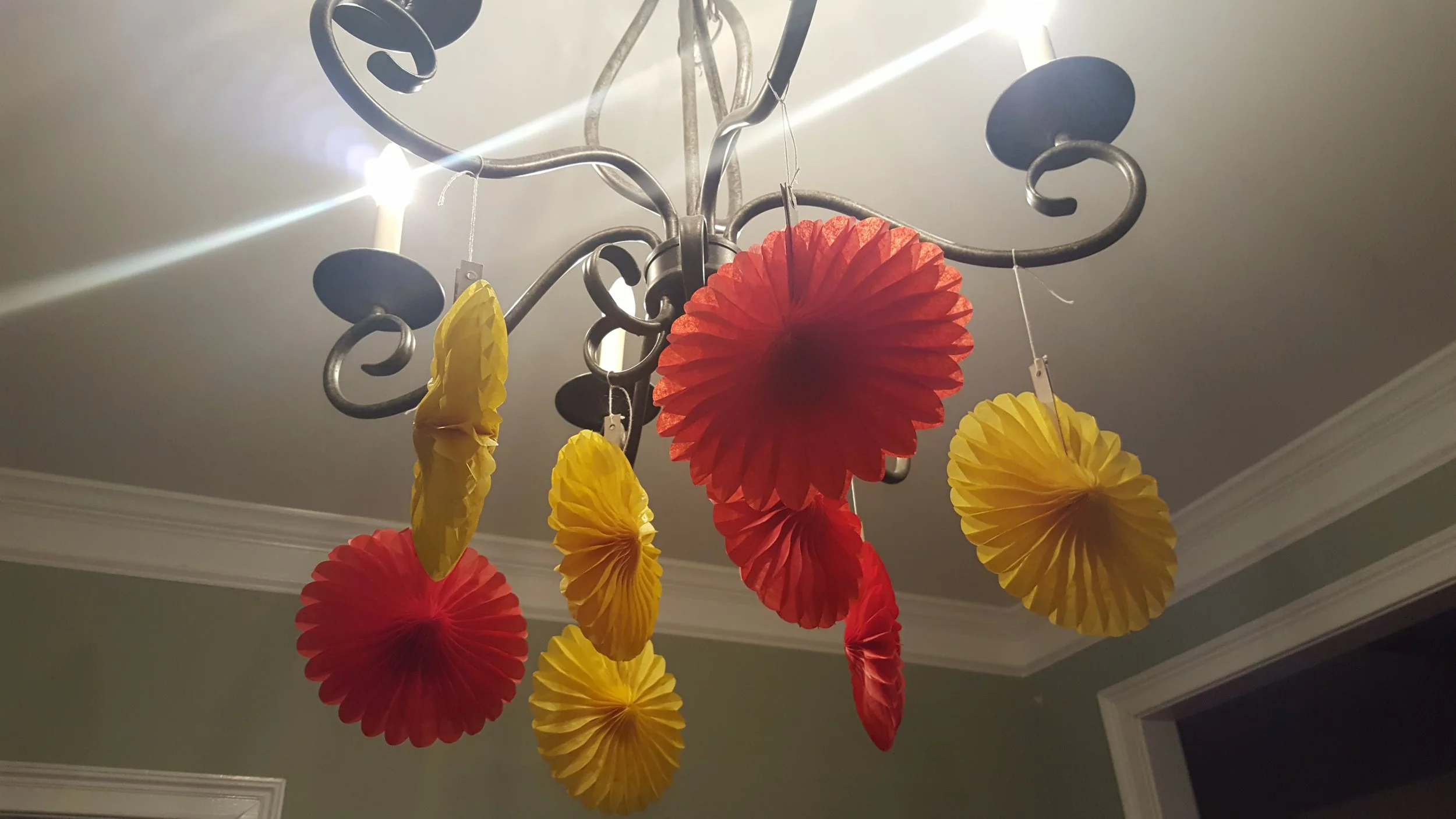 Paper fans from Party City