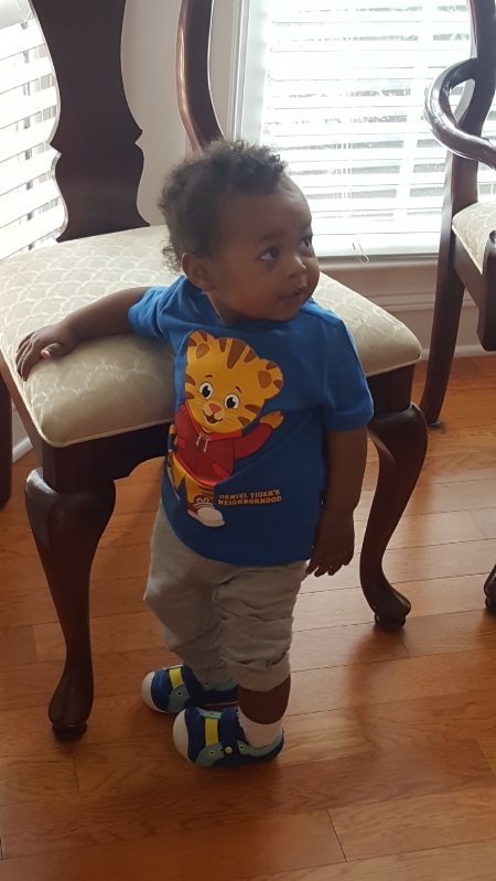 Birthday Boy in Daniel Tiger shirt from Old Navy
