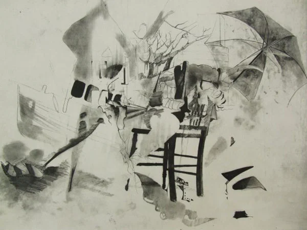 Untitled , 2010 22" x 30" Photogravure, Chine Colle