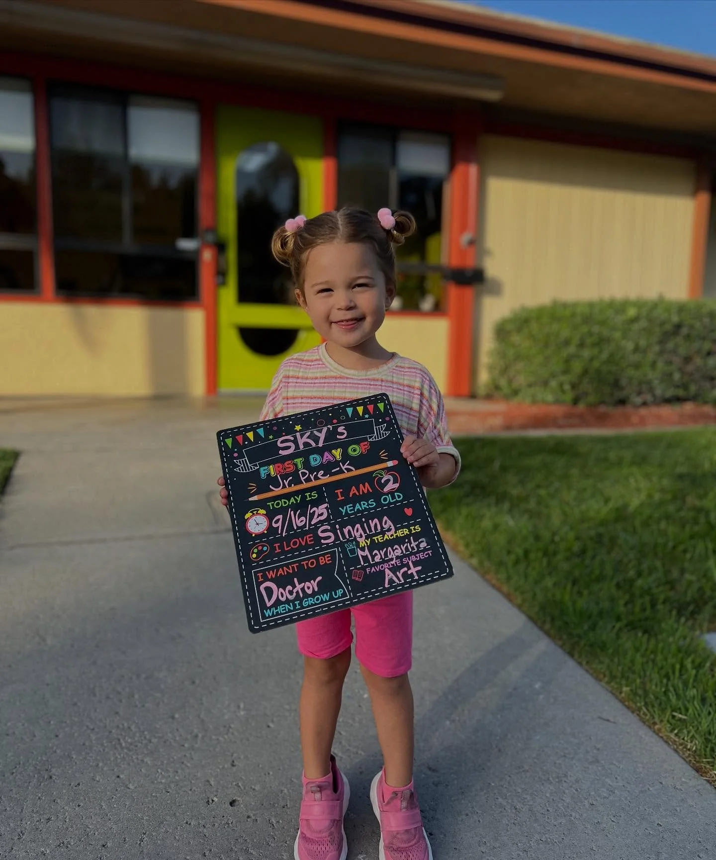 A little late to post this&hellip;but Sky started Jr. Pre-K and is going twice a week. I was the one crying and she was the one excited! Our little girl is confident, strong, smart, brave, so loving and kind, and funny as anything! She is ready to ta