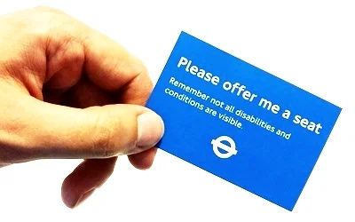 Current London public transport card for invisible illness