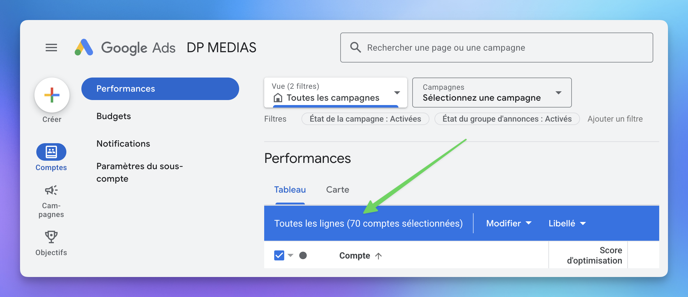 Comptes Google Ads gérés