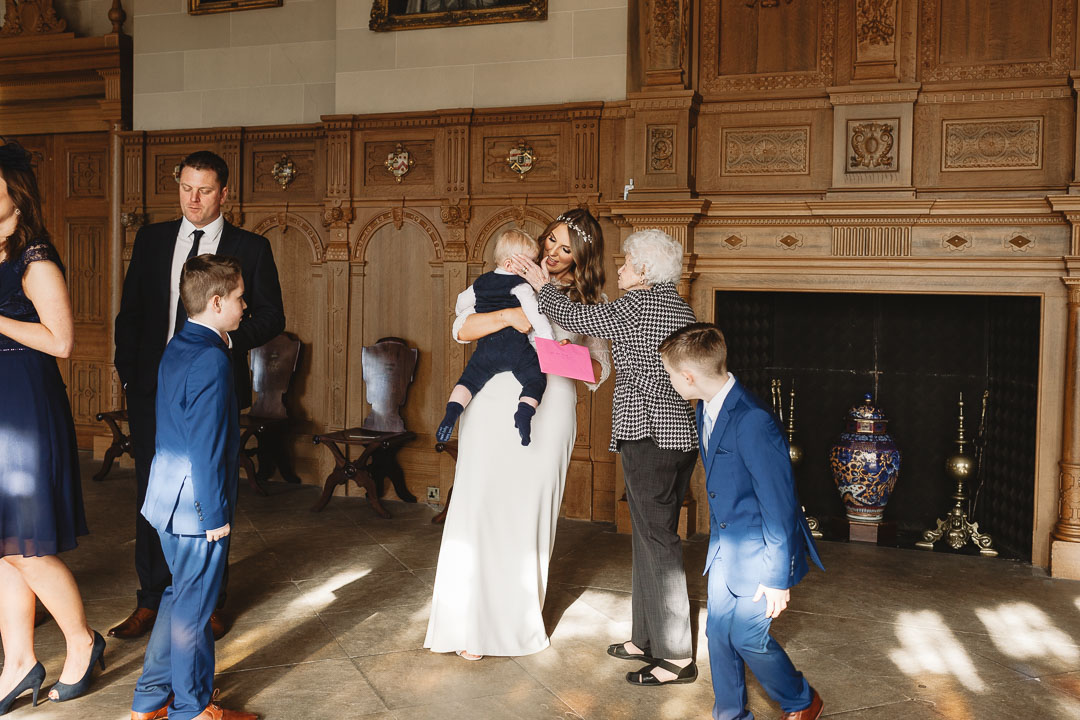 bride with her son