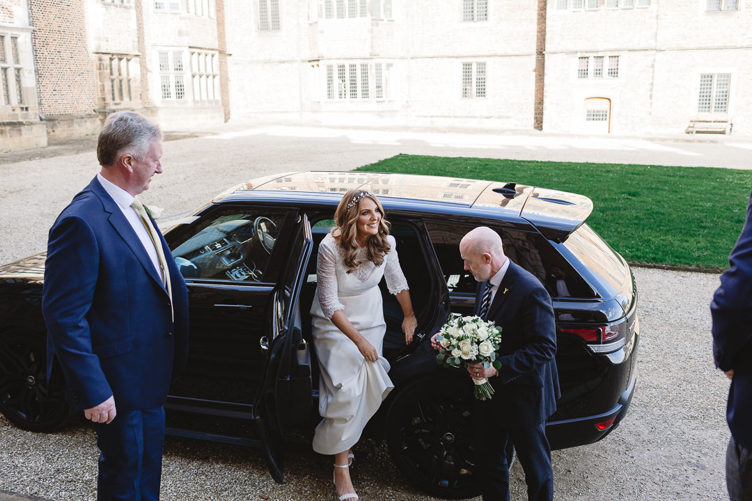 Bride arriving at the venue!