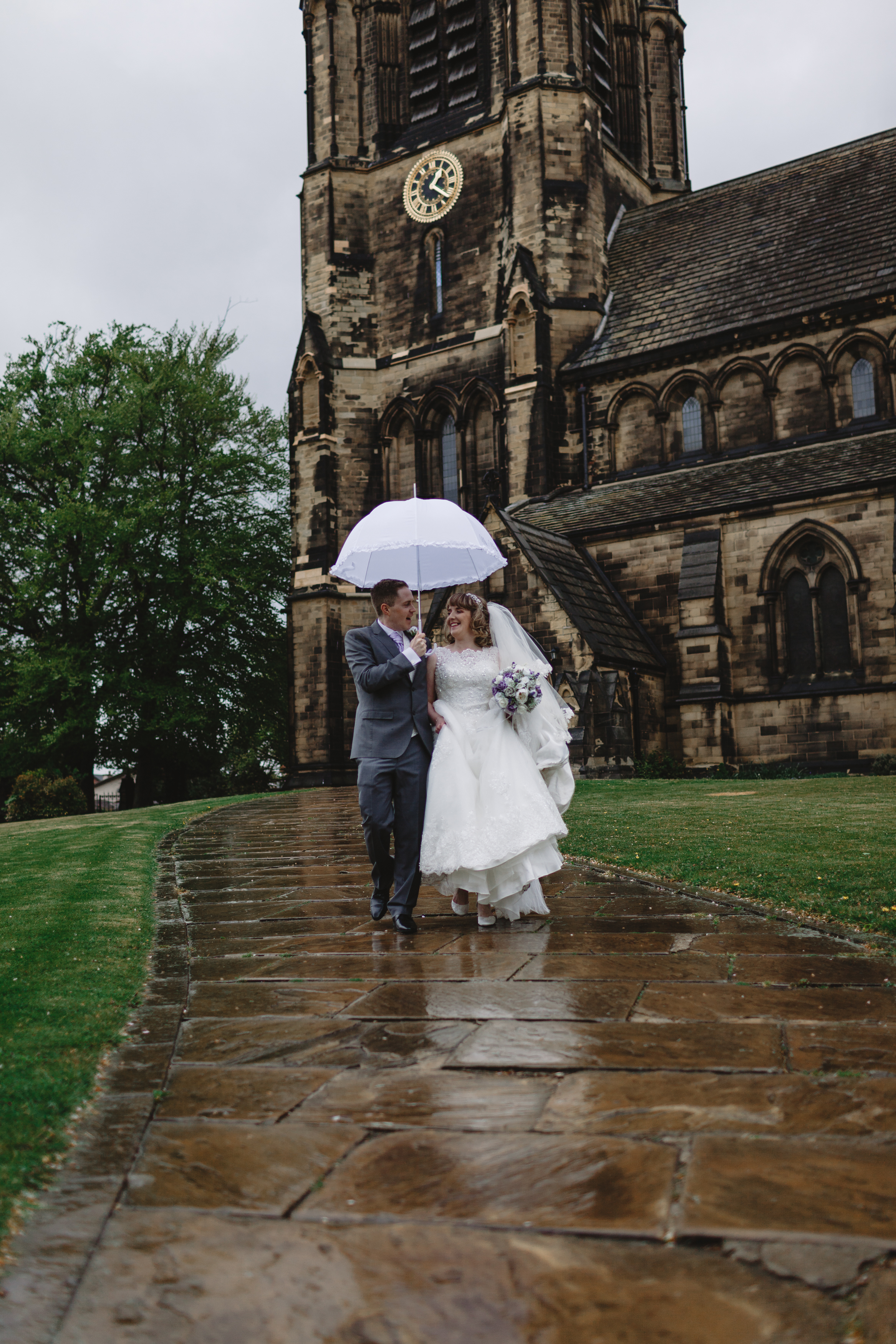 Rainy wedding day