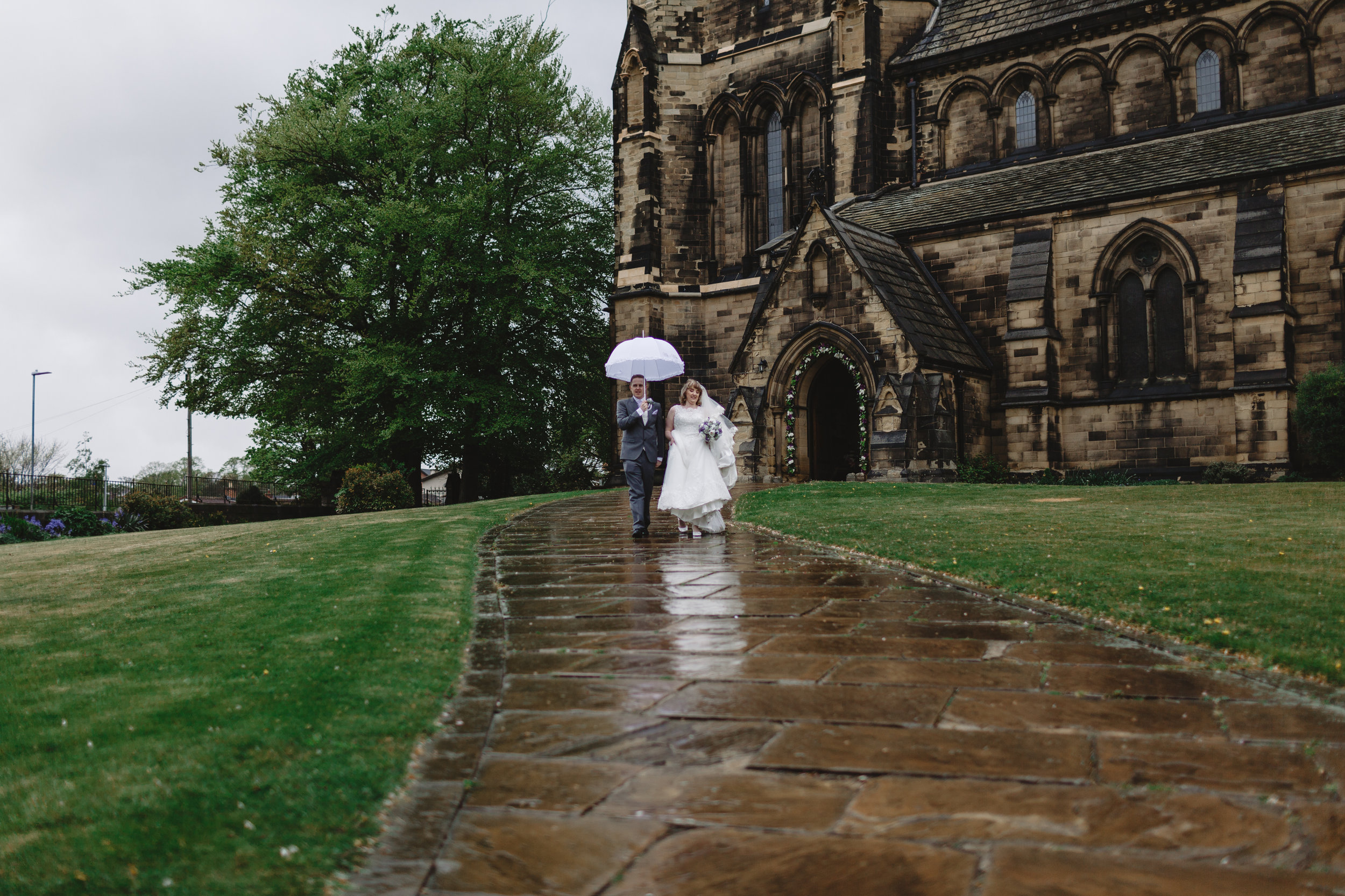 Leaving the church just married