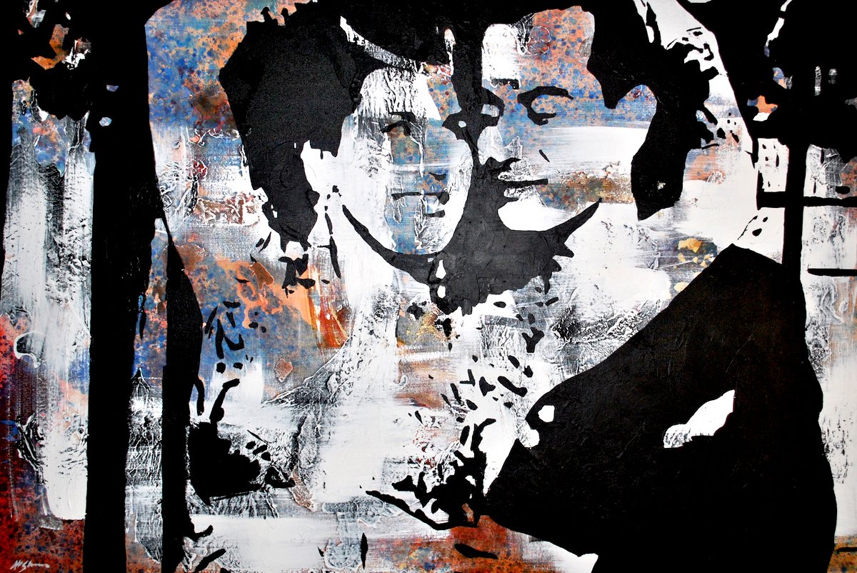   farid &amp; tahiya  acrylic on canvas | 2015 | 140x100cm  *private collection, UAE  