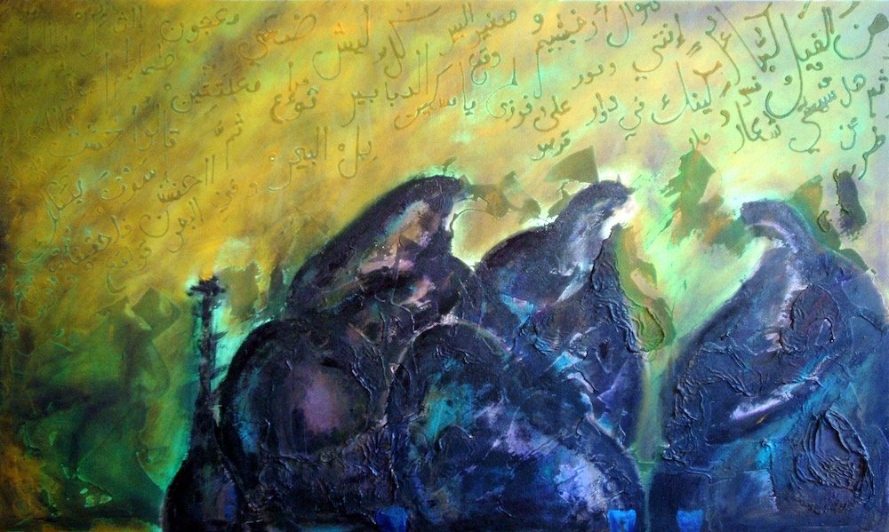   Gossipers Royalty  mixed media on canvas | 2019 | 160x100cm  *private collection, Lebanon  
