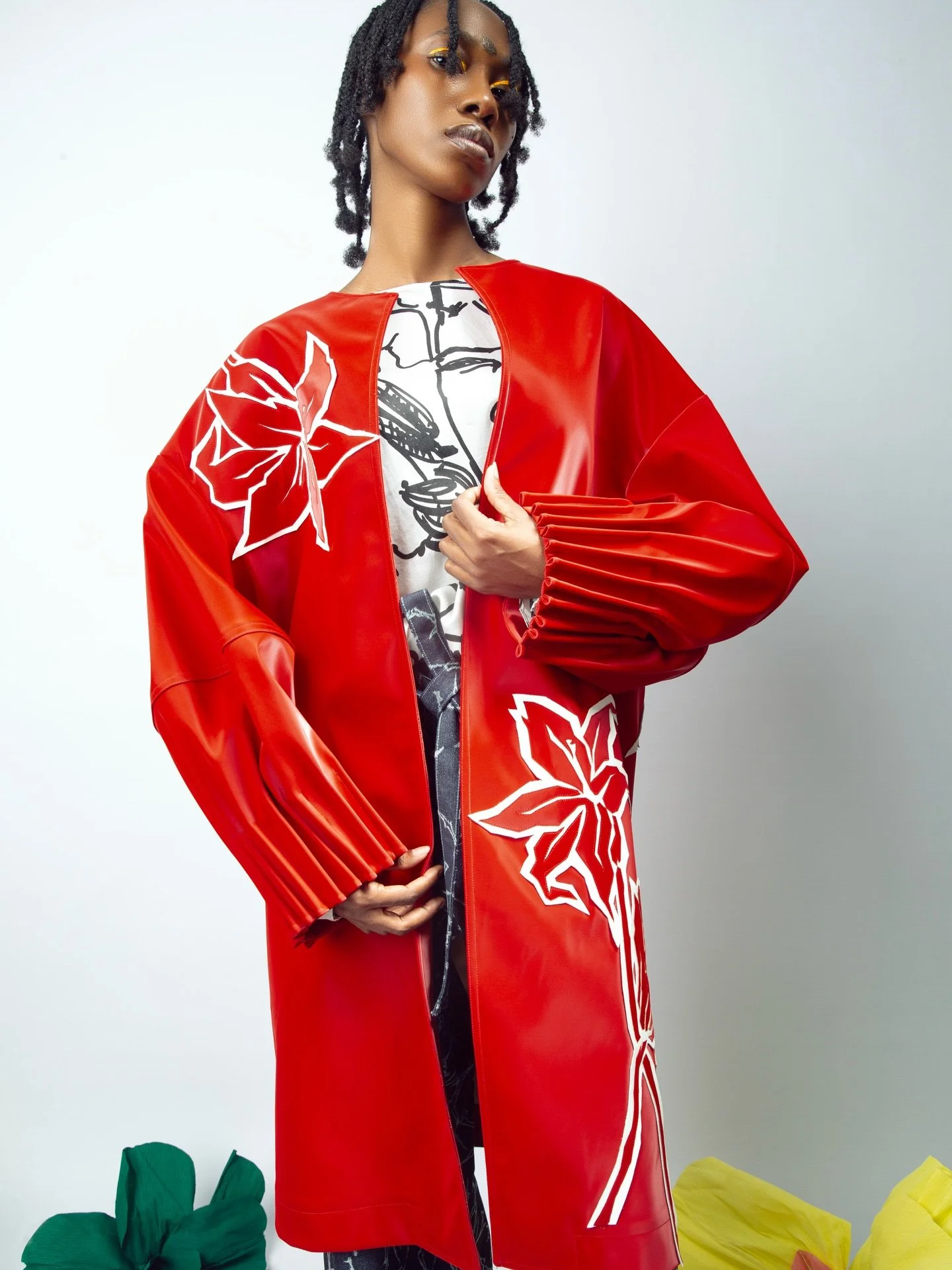 Who Is In The Garden 🌺&hellip; The Red Mercury Leatherex Coat 

#IdmaNof #MercuryLeatherexCoat #WhoIsInTheGarden #Craftmanship #LagosFashion