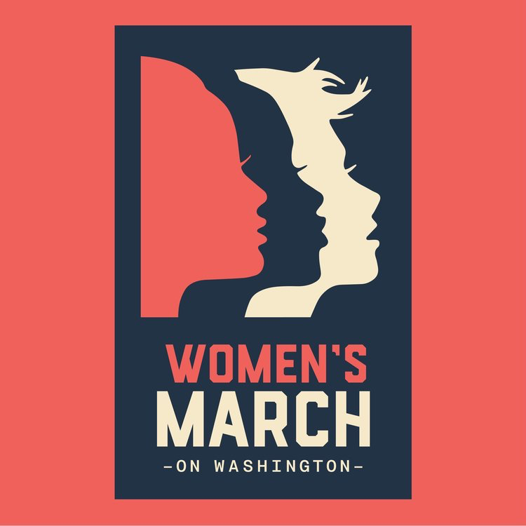 Together we rise. Women's rights, are human rights.