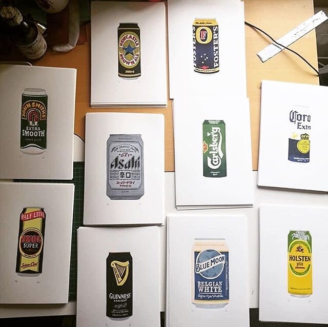 Our former tutor Luke Wade has joined in with the @artistsupportpledge a fantastic initiative supporting independent artists. He has some great lino reduction prints of beers from the off license available for &pound;70, so get yourself over to his p