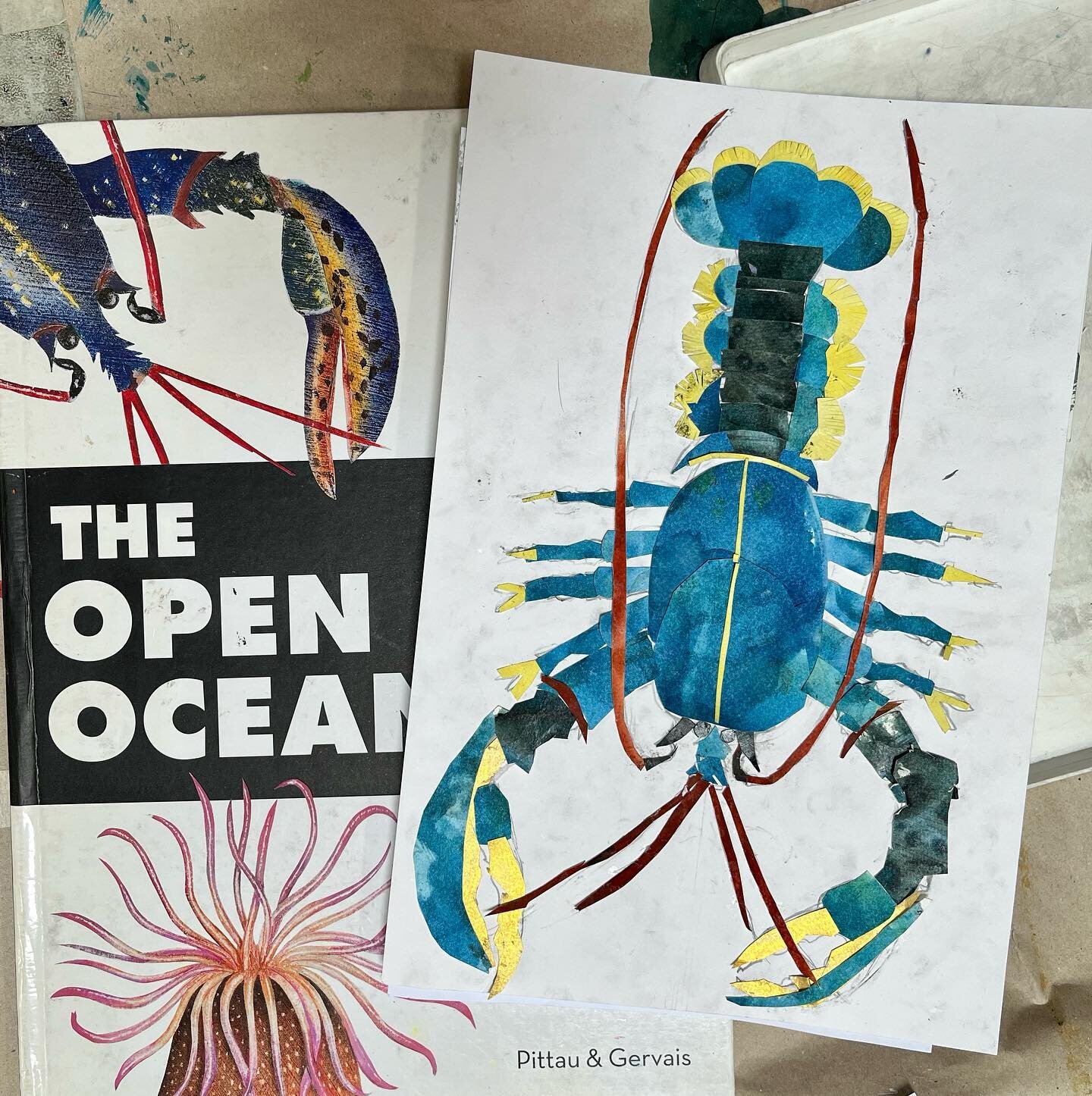 Our 9+ Technique classes began the holidays exploring sketching, mark making, inks and collage. Taking inspiration from our art library of wonderful books. 

The Open Ocean is an absolutely beautifully produced book by Francesco Pittau and @bernadett
