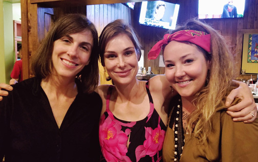 THIS IS WHAT SOLIDARITY LOOKS LIKE : Journalist Emily Le Coz, Obstetrical RN Elizabeth Moore and me.