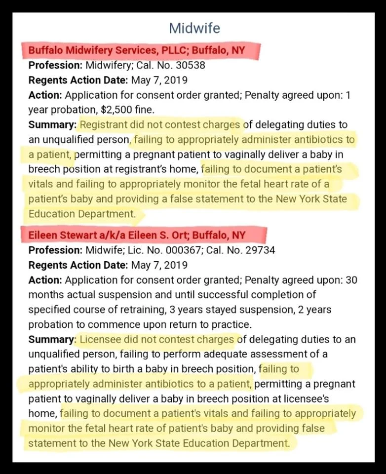 Uncontested charges and NYSED disciplinary action orders (enacted May 7, 2019).