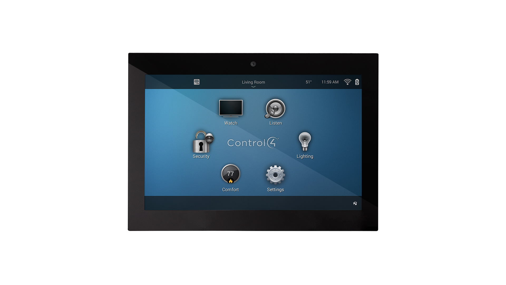 Control4 T3 In-Wall Touch Screen in Winnipeg at Creative Audio (Black)